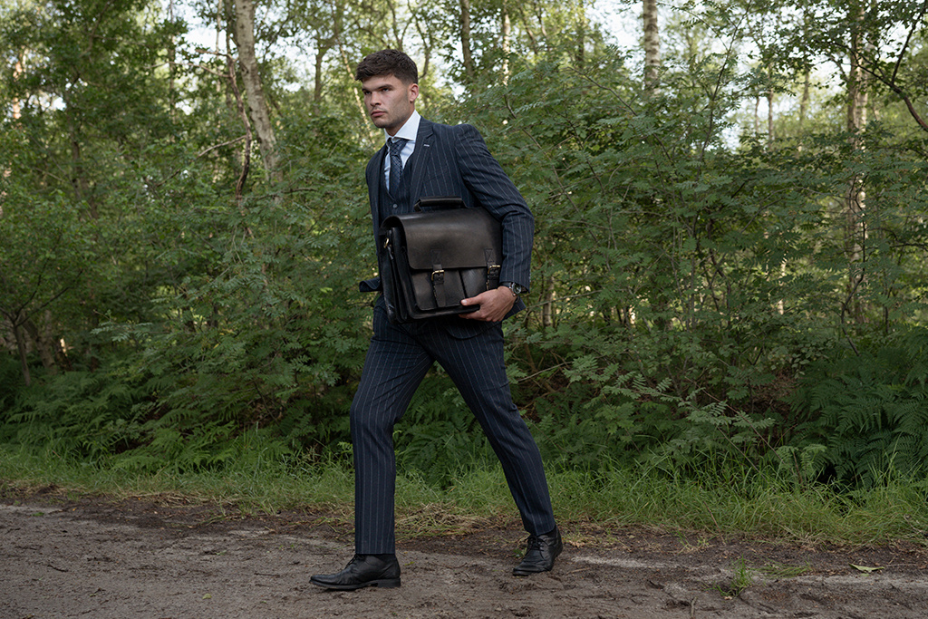 Orange Fire Arztetasche | Schwarz | Leder Tasche | Rindsleder | Vintage