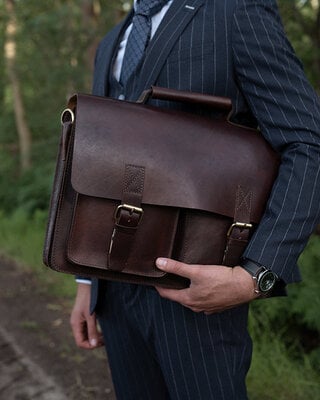 Orange Fire Brown Harness leather Doctor's bag