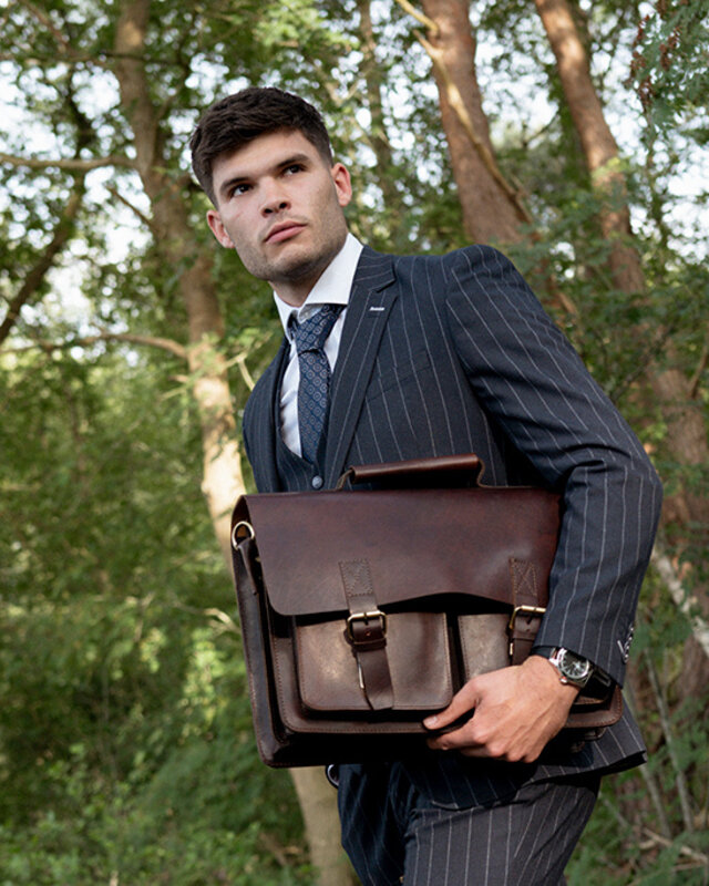 Orange Fire Doctor's bag | Brown | Leather bag | Harness leather | Vintage