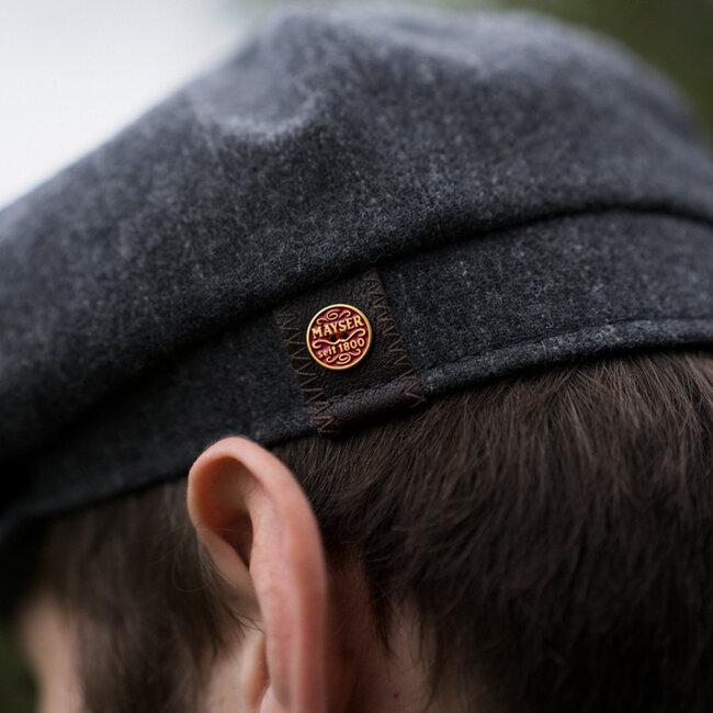 Mayser Heren Flatcap | Engelse cap | Grijs Gestreept | Vintage | 1920 | Mayser