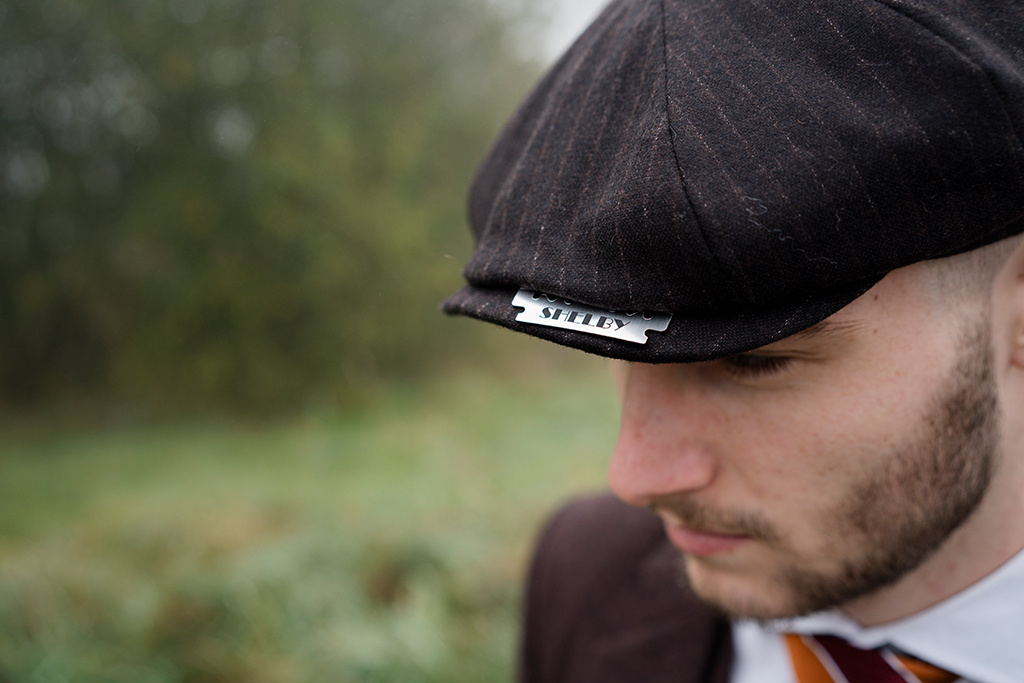 Mayser Heren Flatcap | Engelse cap | Bruin Gestreept | Vintage | 1920 | Mayser