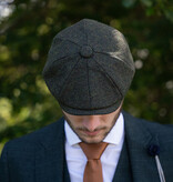 Heather Casquette Archie | Vert forêt | 8 panneaux | 100% laine Twill