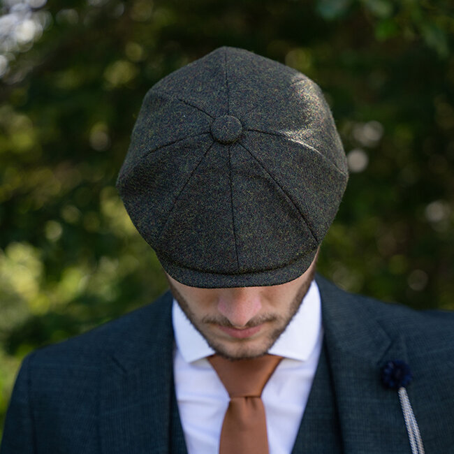 Heather Archie cap | Bosgroen | 8-panelen | 100% wol Twill