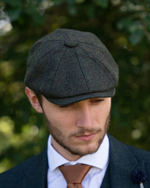 Heather Archie Kappe | Waldgrün | 8-Paneele | 100% Wolle Twill