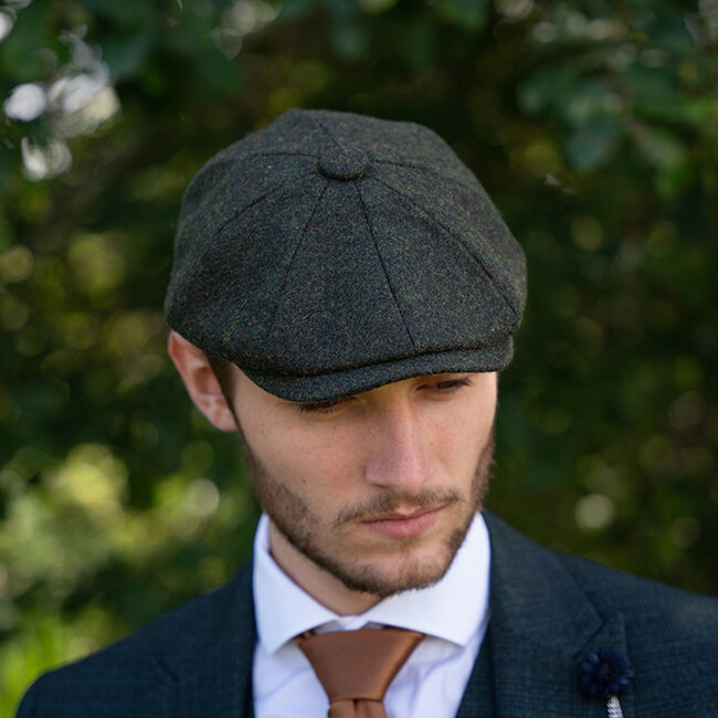 Heather Archie cap | Bosgroen | 8-panelen | 100% wol Twill