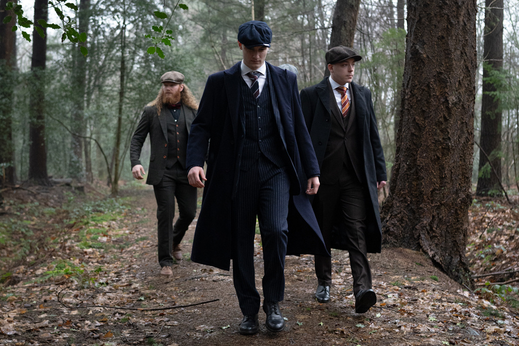 Wollen lange jas | Marineblauw | Heren | 1920 stijl | Peaky Blinders