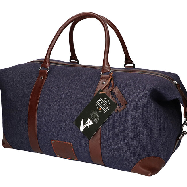Camden Town - Bolsa de lona de tweed - Azul/Marrón