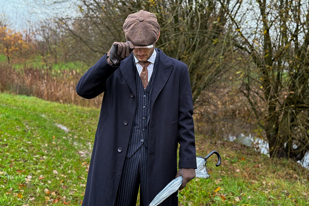 Heather Newsboy Cap | Harris Tweed | 8-panels | Brown Blend