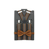 Bretels en Vlinderdas combipack | Bruin | Traditionele bretels voor heren