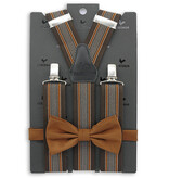 Sir Redman Bretels en Vlinderdas combipack | Bruin | Traditionele bretels voor heren