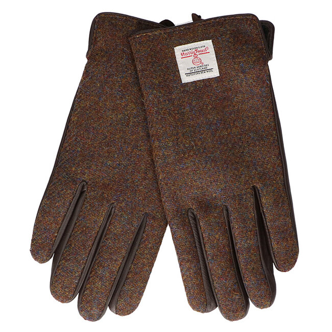 Heather Guantes | Harris Tweed | marrón-mix | para Hombre