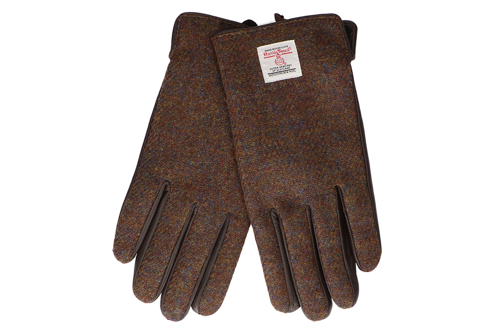 Heather Handschoenen | Harris Tweed | Bruin-mix | voor Mannen