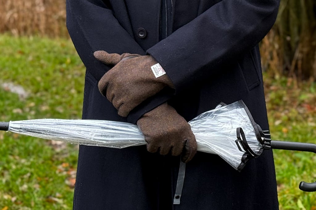 Heather Gloves Black | Harris Tweed | Brown-mix | for Men