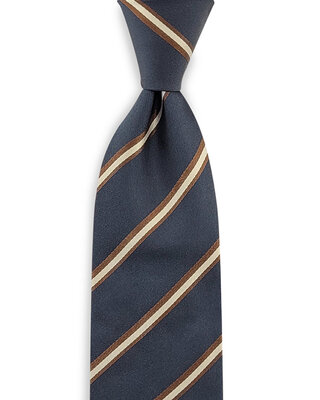 Sir Redman Gewebte Krawatte | blau/braun/weiß | Elegante Krawatte für Männer