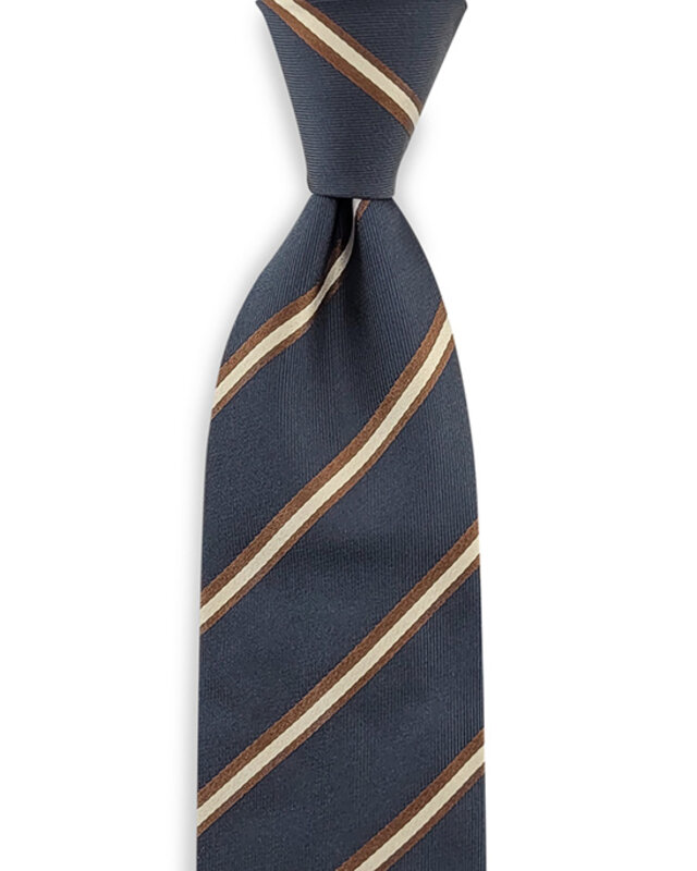 Sir Redman Cravate tissée | bleu/marron/blanc | Cravate élégante pour hommes