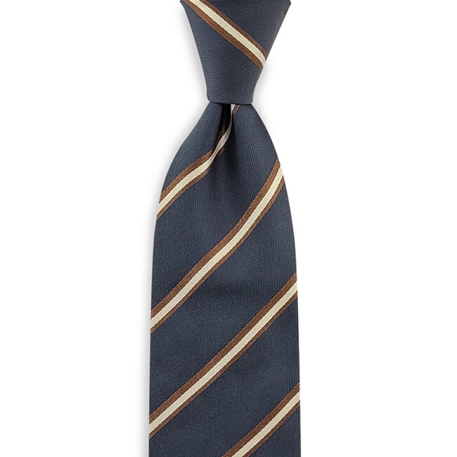 Sir Redman Geweven Stropdas | blauw/bruin/wit | Elegante stropdas voor mannen