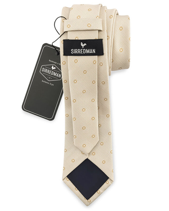 Sir Redman Geweven Stropdas | beige/taupe | Elegante stropdas voor mannen