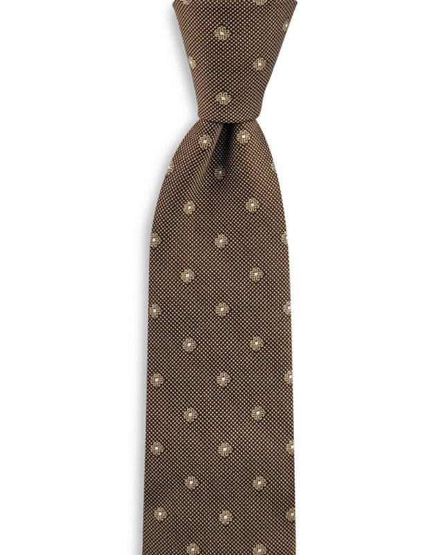 Sir Redman Woven Tie | brown/taupe | Elegant tie for men
