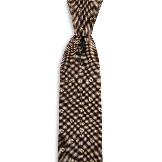 Sir Redman Geweven Stropdas | bruin/taupe | Elegante stropdas voor mannen