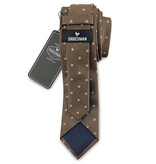 Sir Redman Geweven Stropdas | bruin/taupe | Elegante stropdas voor mannen