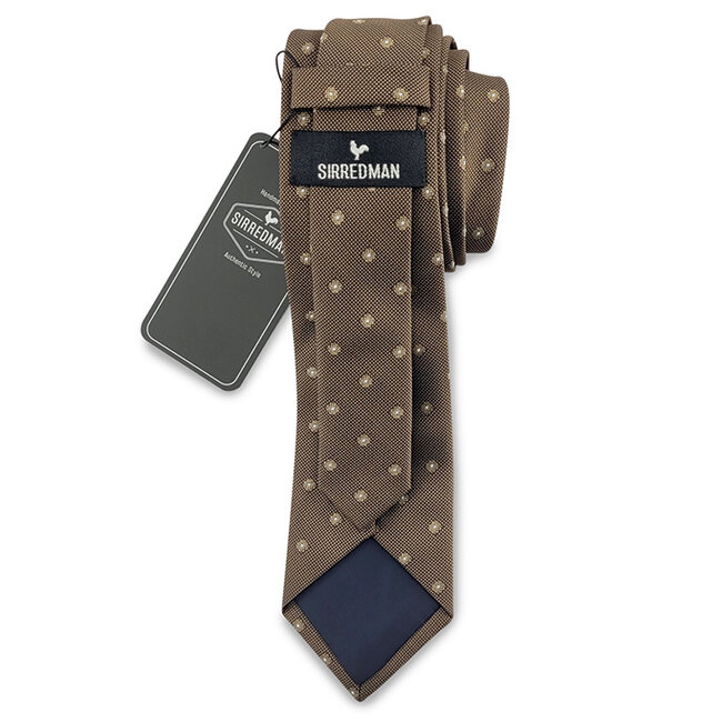 Sir Redman Geweven Stropdas | bruin/taupe | Elegante stropdas voor mannen