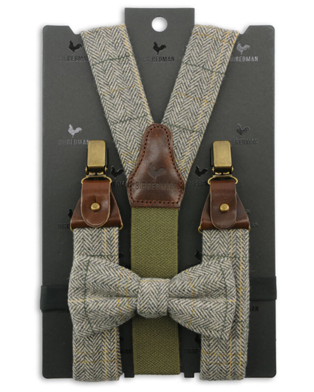 Sir Redman Traditional suspenders for men - Sir Redman Combi Pack Cristian Tweed