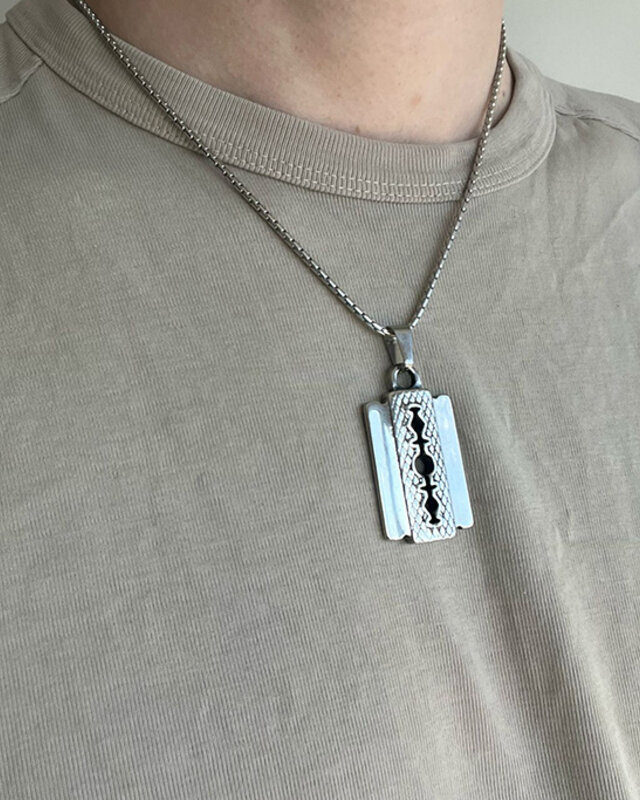 Cadena de navaja | Color plata | Robusta cadena de acero inoxidable | Peaky Blinders