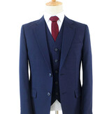 Costume sur mesure pour homme | Costume 3 pièces | Bleu foncé | Laine peignée | Léger et respirant