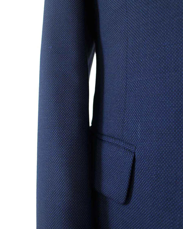 Costume sur mesure pour homme | Costume 3 pièces | Bleu foncé | Laine peignée | Léger et respirant