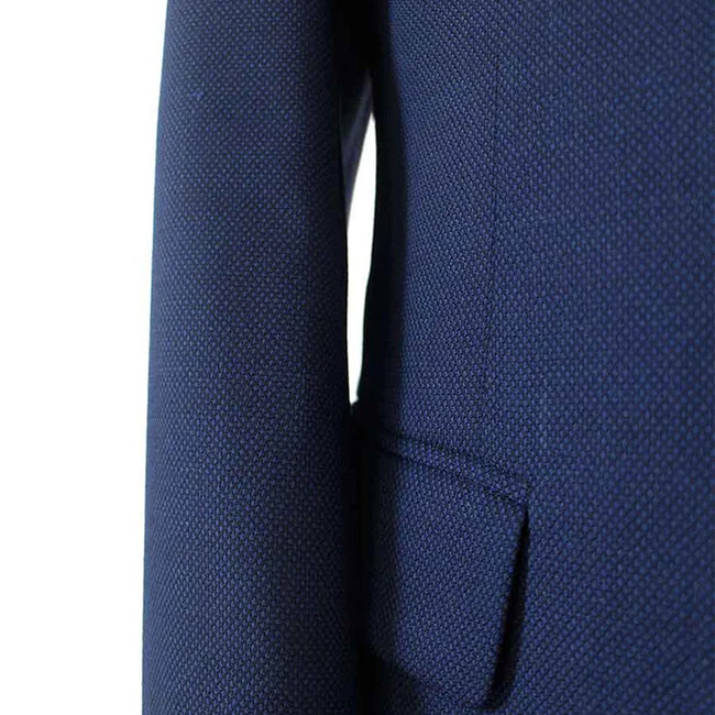 Costume sur mesure pour homme | Costume 3 pièces | Bleu foncé | Laine peignée | Léger et respirant