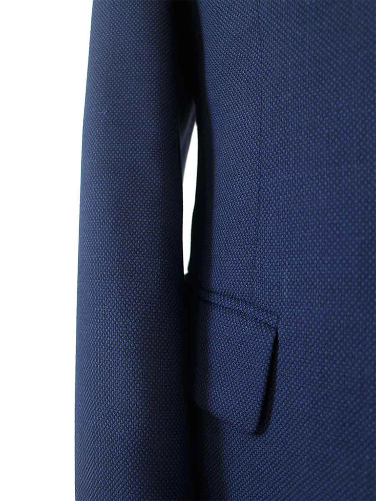Costume sur mesure pour homme | Costume 3 pièces | Bleu foncé | Laine peignée | Léger et respirant