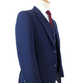 Costume sur mesure pour homme | Costume 3 pièces | Bleu foncé | Laine peignée | Léger et respirant