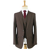 Traje sastre hombre | Traje 3 piezas | Marrón | Lana estambre | Ligero y transpirable