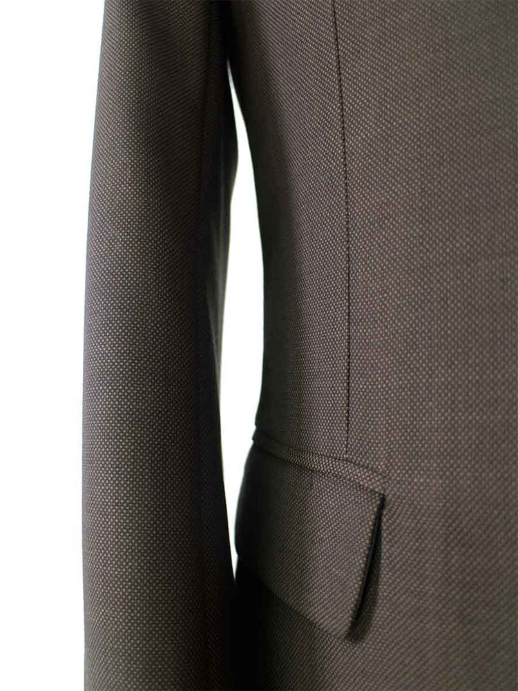Men's tailored suit | 3-piece suit | Brown | worsted wool | Lightweight & breathable