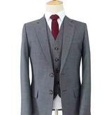 Costume sur mesure pour homme | Costume 3 pièces | Gris | Laine peignée | Léger et respirant