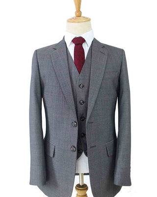 Traje John - Gris Birdseye