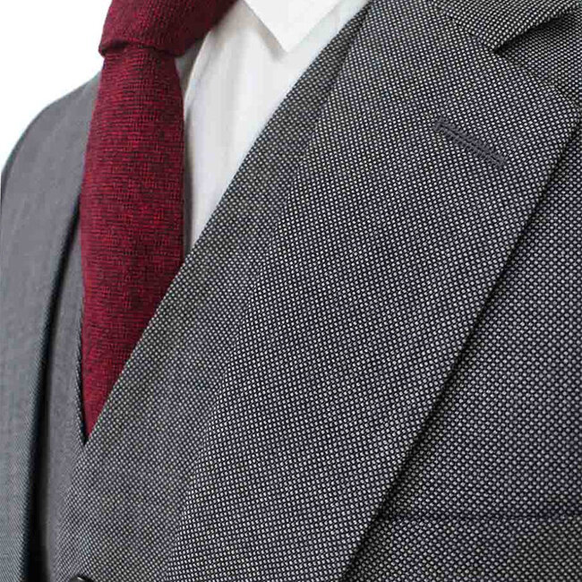 Costume sur mesure pour homme | Costume 3 pièces | Gris | Laine peignée | Léger et respirant