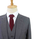 Costume sur mesure pour homme | Costume 3 pièces | Gris | Laine peignée | Léger et respirant