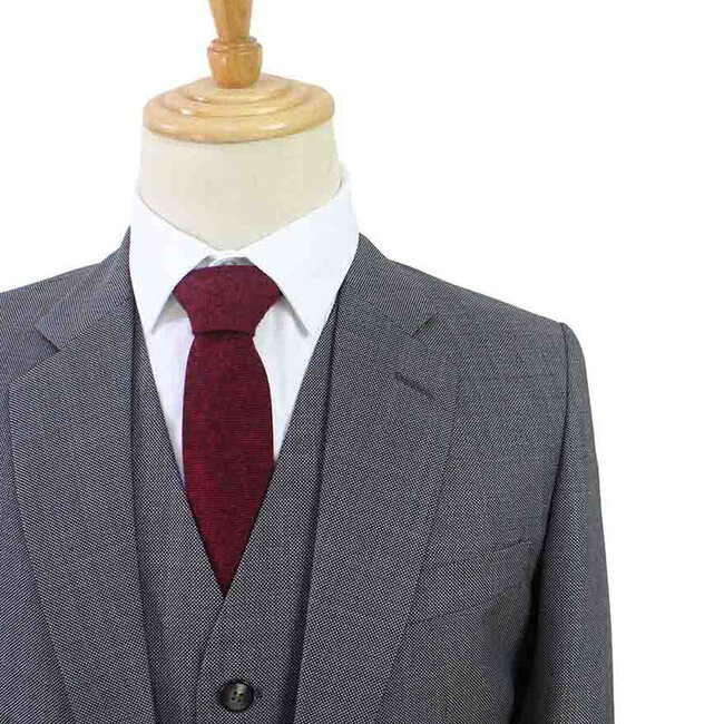 Costume sur mesure pour homme | Costume 3 pièces | Gris | Laine peignée | Léger et respirant