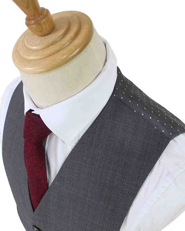 Men's tailored suit | 3-piece suit | Grey | worsted wool | Lightweight & breathable