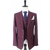 Men's tailored suit | 3-piece suit | Wine Red | worsted wool | Lightweight & breathable