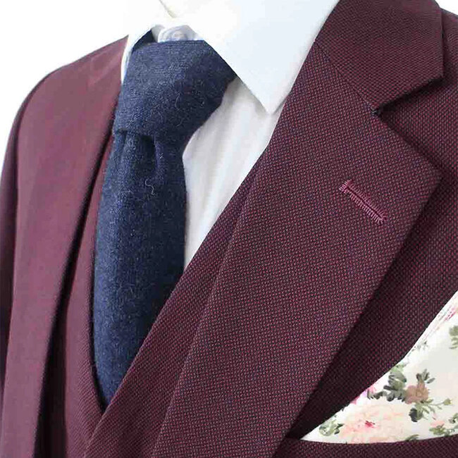 Solovedress Klassiek Herenpak 3-delig - Tweed Wol Smoking Voor Bruiloft | Blazer, Vest & Broek In Visgraatpatroon