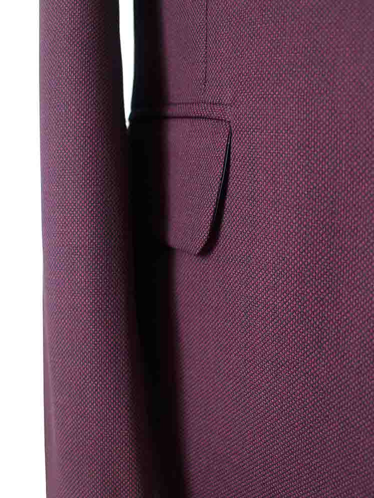 Traje sastre hombre | Traje 3 piezas | Vino tinto | Lana estambre | Ligero y transpirable