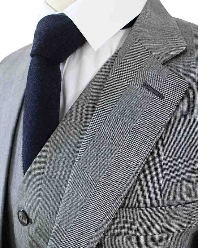 Traje sastre hombre | Traje 3 piezas | Gris | Lana estambre | Ligero y transpirable