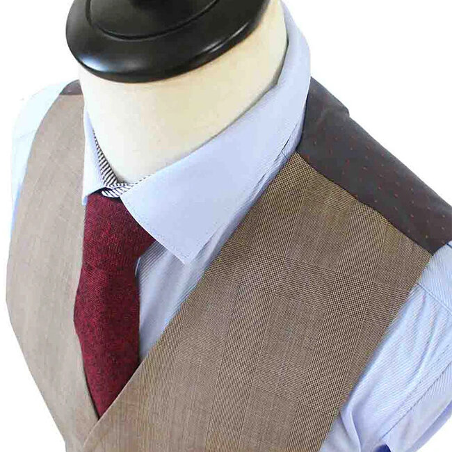Traje sastre hombre | Traje 3 piezas | Marrón claro | Lana estambre | Ligero y transpirable