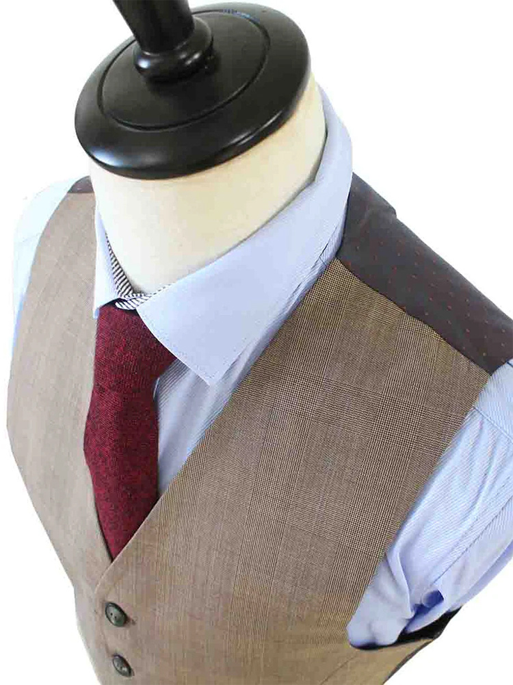Traje sastre hombre | Traje 3 piezas | Marrón claro | Lana estambre | Ligero y transpirable