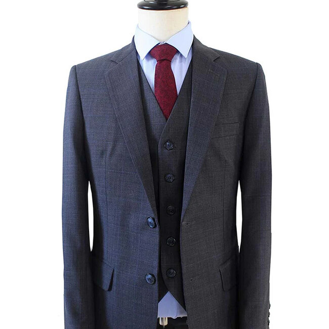 Costume sur mesure pour homme | Costume 3 pièces | Anthracite | Laine peignée | Collection d'été
