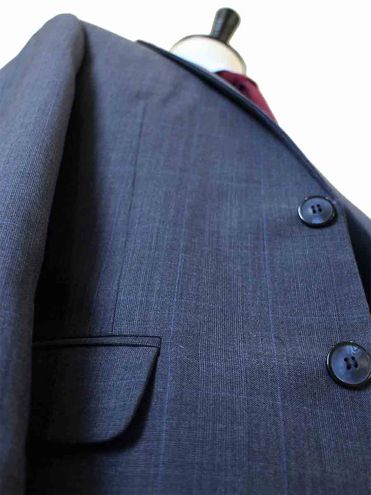 Men's tailored suit | 3-piece suit | Charcoal | worsted wool | Lightweight & breathable