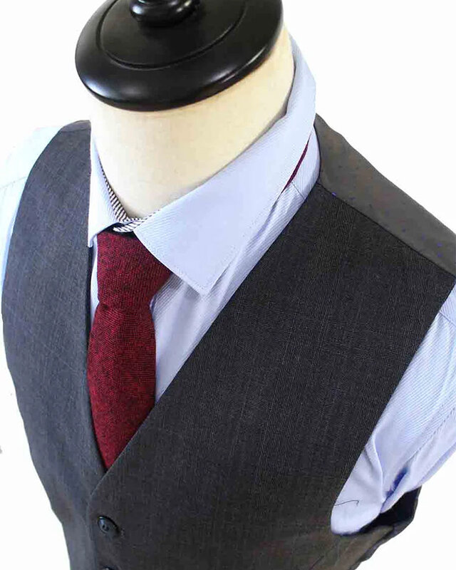 Traje sastre hombre | Traje 3 piezas | Antracita | Lana estambre | Ligero y transpirable