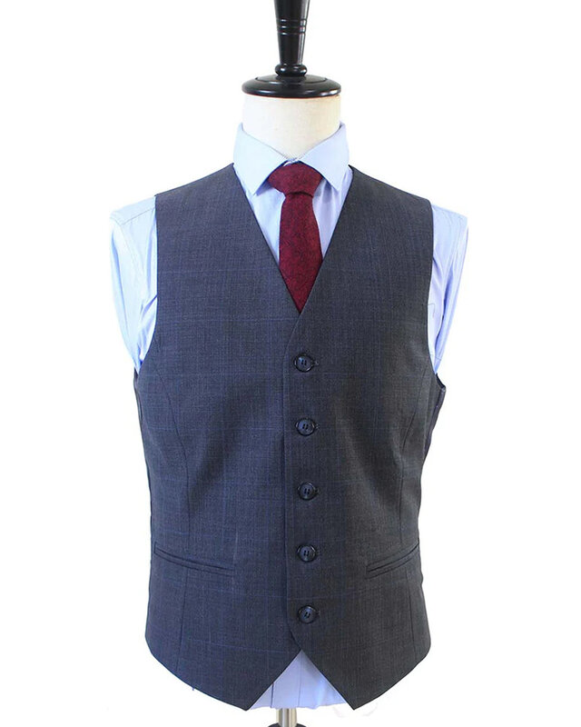 Traje sastre hombre | Traje 3 piezas | Antracita | Lana estambre | Ligero y transpirable